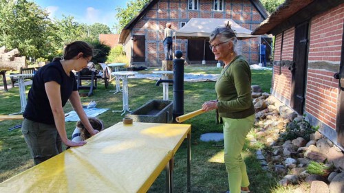 Aufbau des Ausschank beim Bendefiz